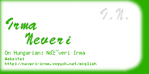 irma neveri business card